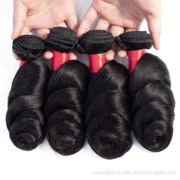Raw Indian Hair Unprocessed Virgin Human Hair Weave Loose Wave Bundles